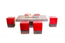 COLLECTION - ZANZIBAR FLAME COFFEE TABLE - GREY - LIFESTYLE SET -