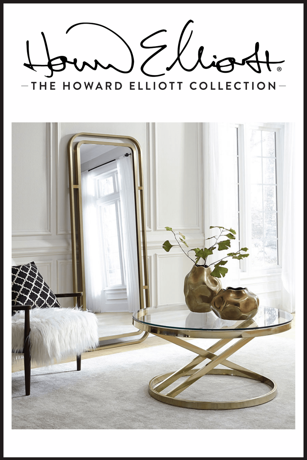 The Howard Elliott Collection mirror and table