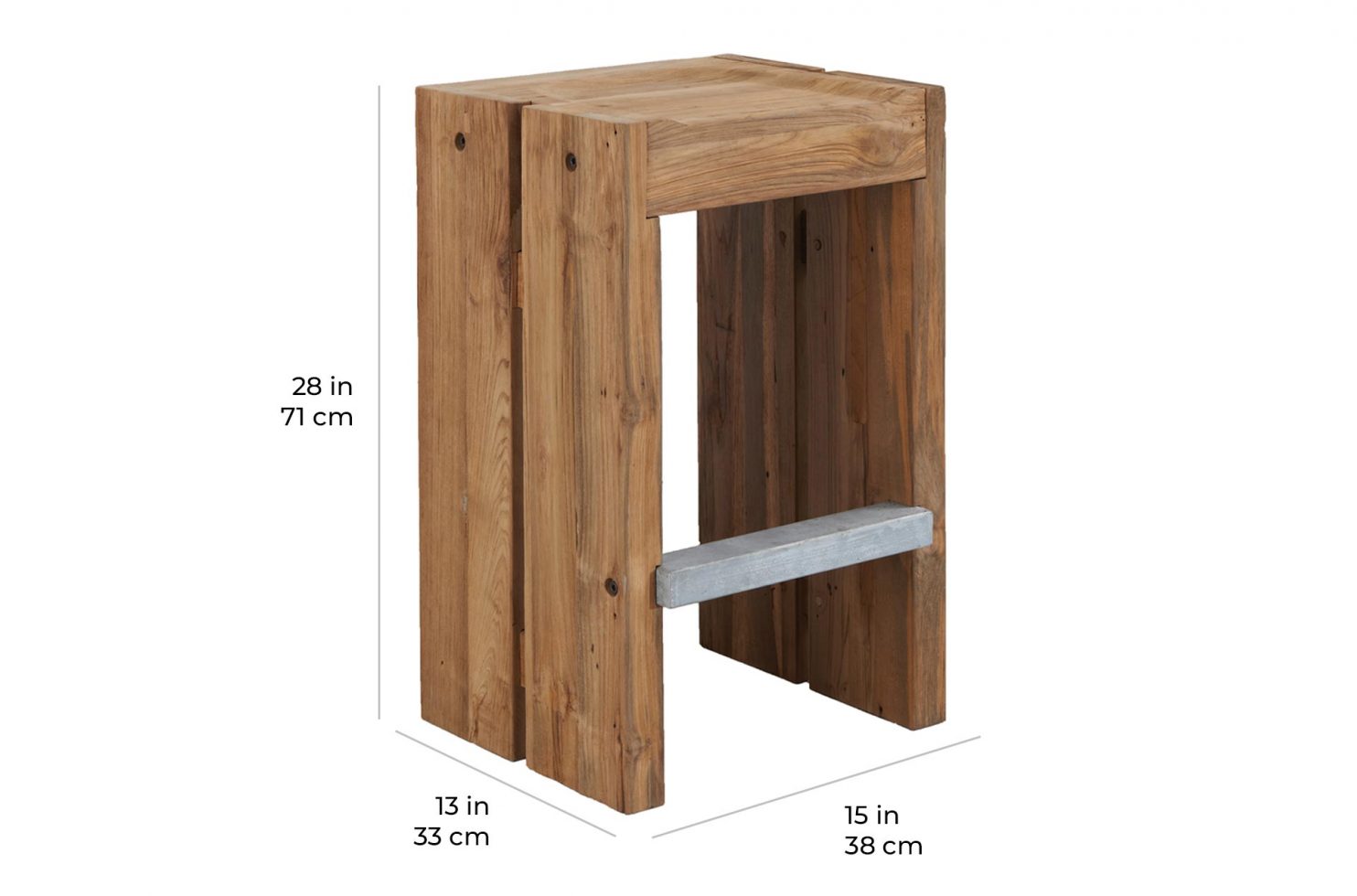 perp solo bar chair 501FT047P2 scale dims