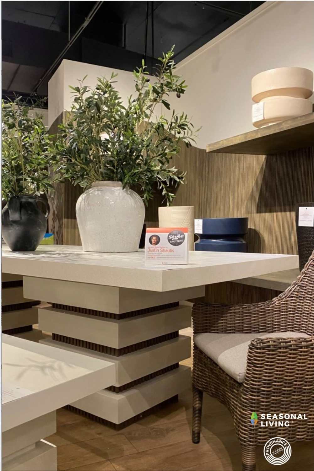 Our Meditation Rectangular Table as Stylespotted by Justin Shaulis at High Point Market 