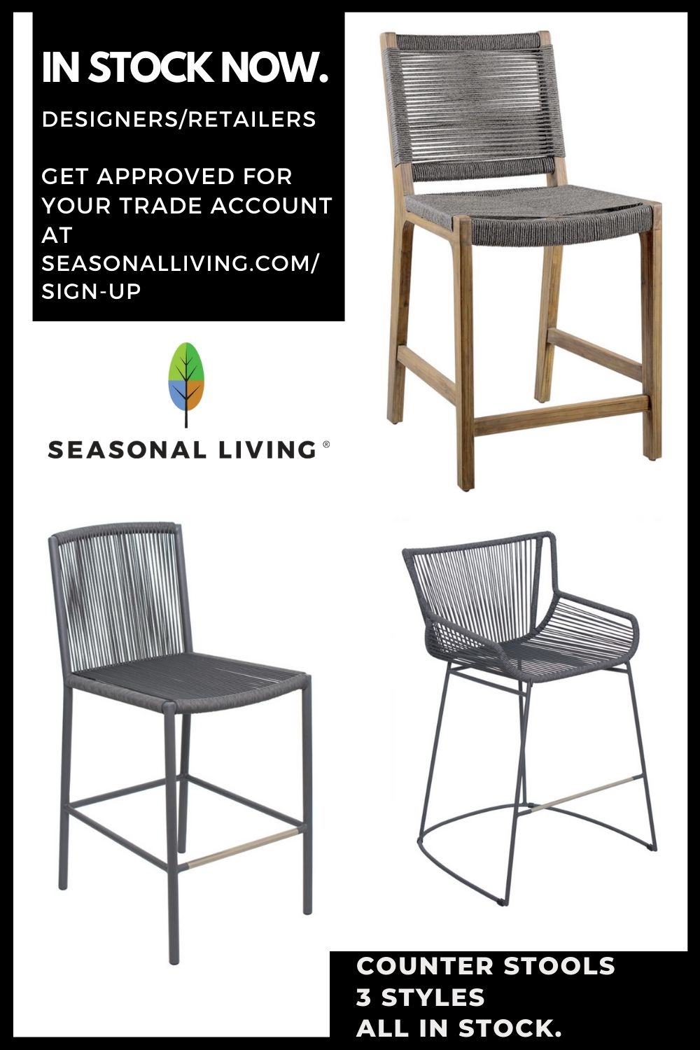 Seasonal Living Counter Chairs