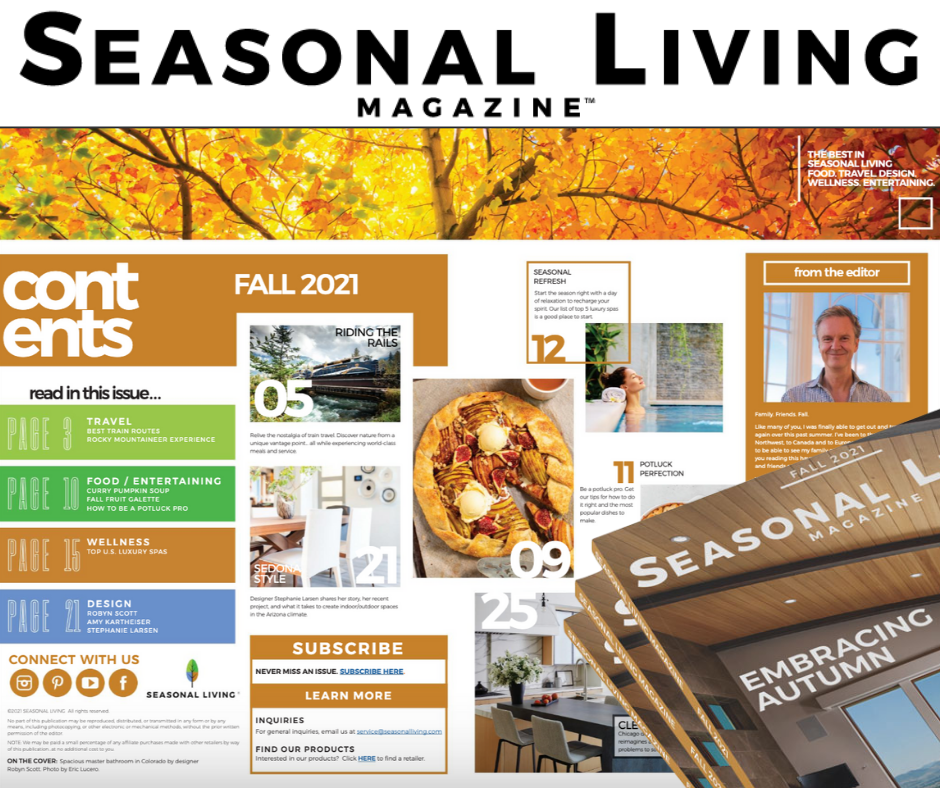 Seasonal Living Magazine Fall 2021 Table of Contents