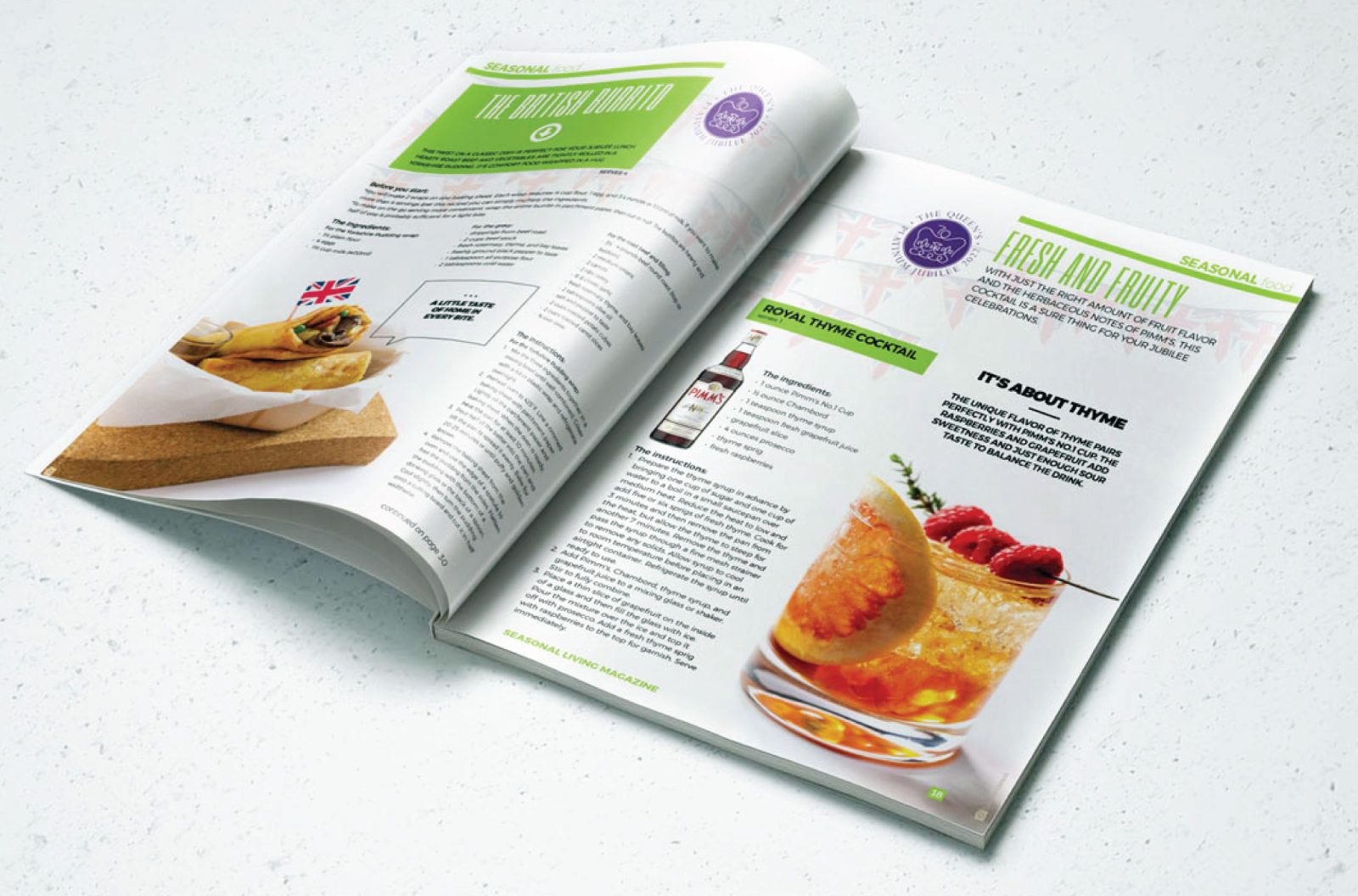 seasonal living magazine spring 2022 food layout