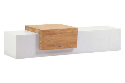 con monolith teak bench 501FT165P2W white 1 3Q web