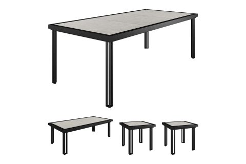 sig patinero dining table set dining PAT99205GLUNAR dekton web